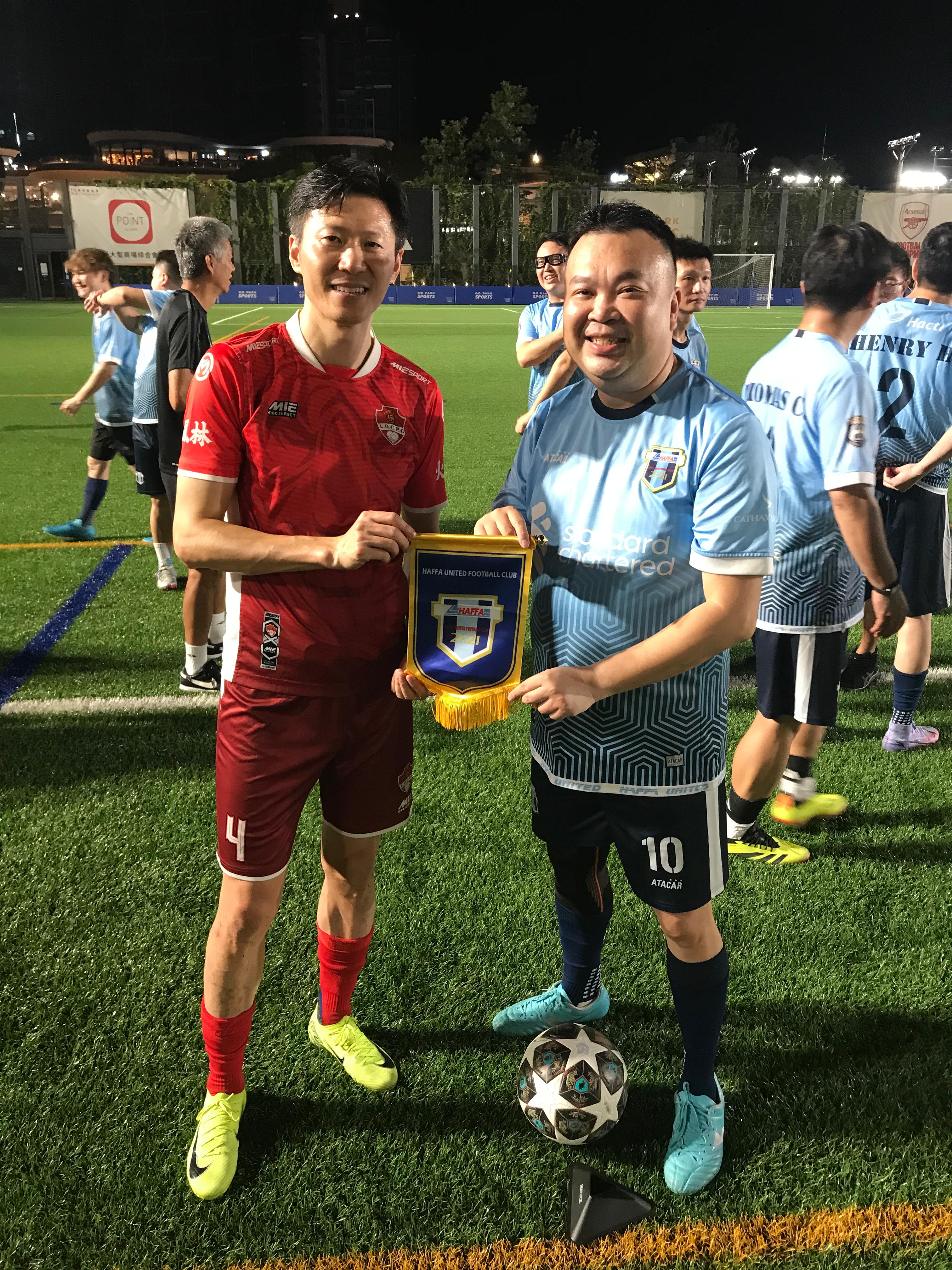 Flag presentation before the game.