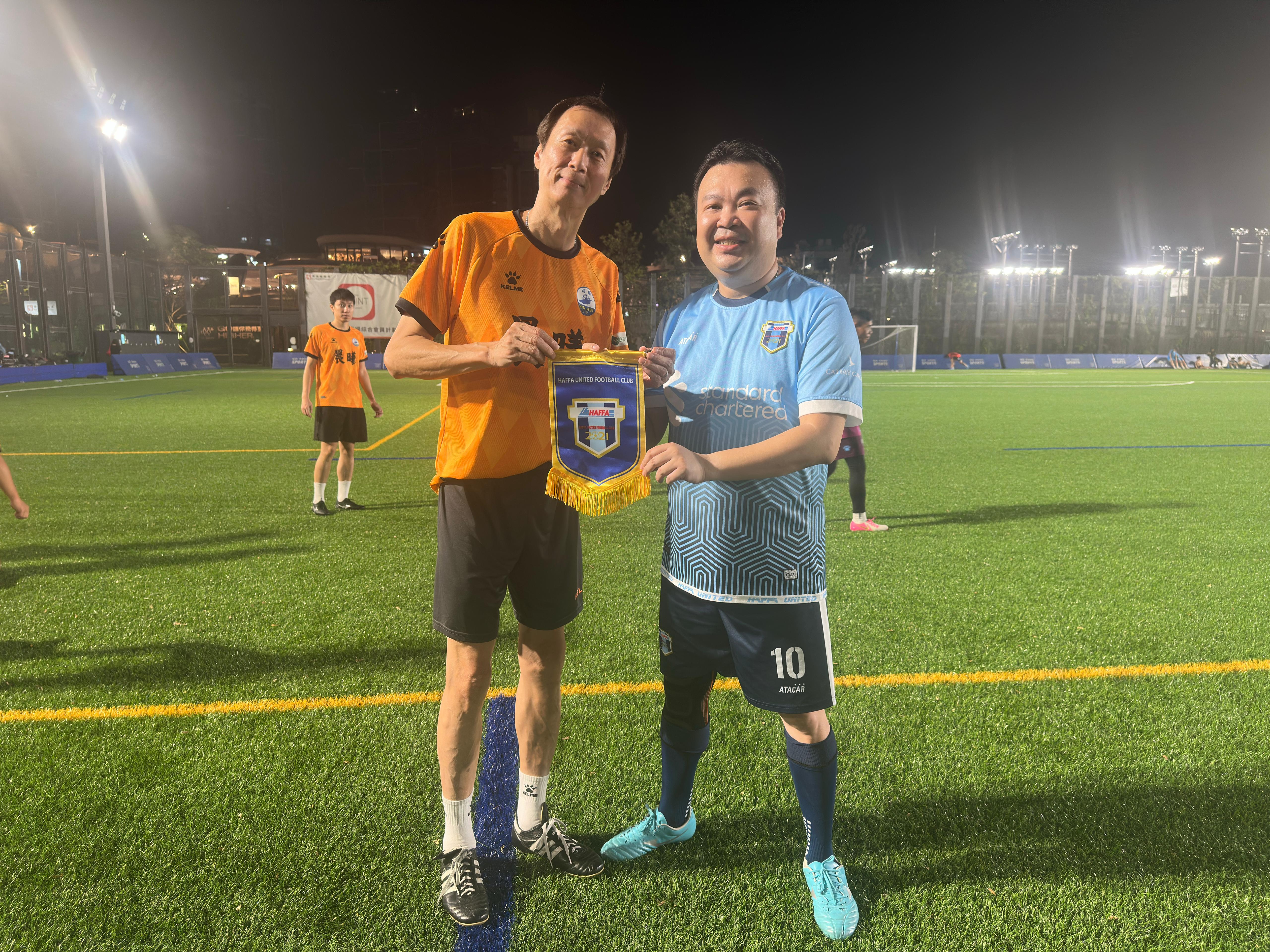 Flag presentation before the game.